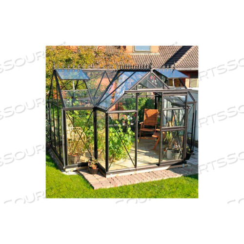 JUNIOR VICTORIAN ORANGERIE GREENHOUSE, T-SHAPED, 10 3L X 13W X 8 2H