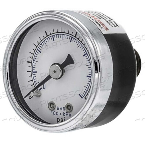 OEM#: 102D-204E2 UTILITY PRESSURE GAUGE, 1/4 NPT, DRY FILLABLE, 0/100 PSI, CTR BACK MOUNT by PIC Gauges