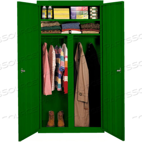 OEM#: W-367224DS-L-GRNALL-WELDED WARDROBE CABINET, 36WX24DX72H, LEAF GREEN by Steel Cabinets USA, Inc