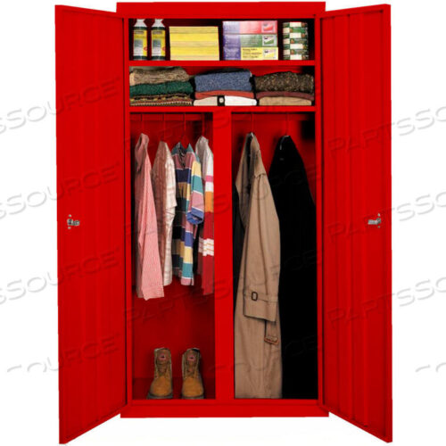 OEM#: W-367224DS-RALL-WELDED WARDROBE CABINET, 36WX24DX72H, RED by Steel Cabinets USA, Inc