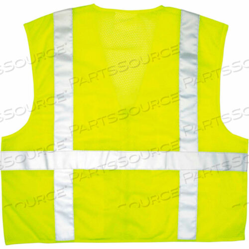 RIVER CITY LUMINATOR SAFETY VEST, LIME GREEN W/STRIPE, MEDIUM