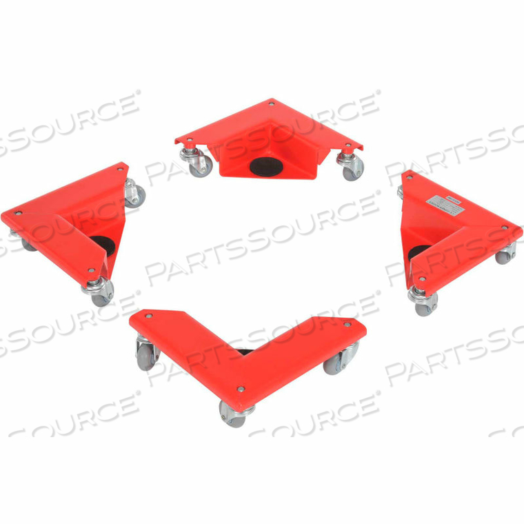 CORNER MOVER DOLLY STEEL - 300 LB. CAPACITY EACH (4 PACK)