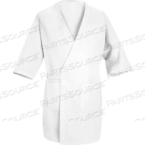 OEM#: WP10WHRGSRED KAP COLLARLESS BUTCHER WRAP W/EXTERIOR POCKETS, WHITE, POLYESTER/COMBED COTTON, S by VF Imagewear, Inc.