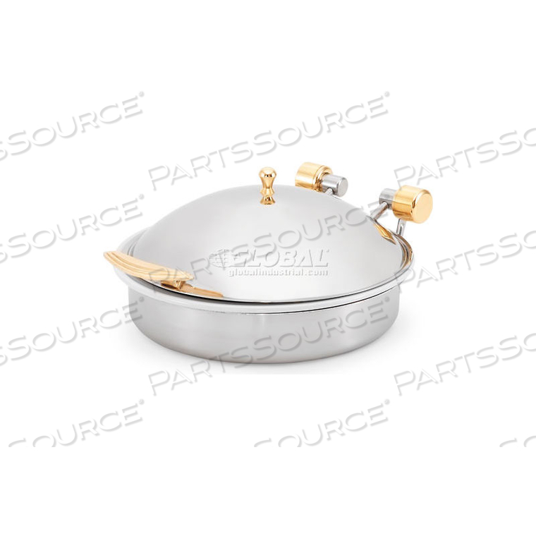 INDUCTION CHAFER - BRASS TRIM - PORCELAIN FOOD PAN