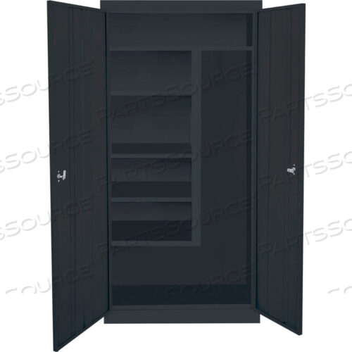 J-318AM ANTIMICROBIAL JANITORIAL CABINET, 30W X 18D X 72H BLACK