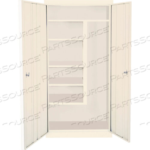 J-318AM ANTIMICROBIAL JANITORIAL CABINET, 30W X 18D X 72H PUTTY