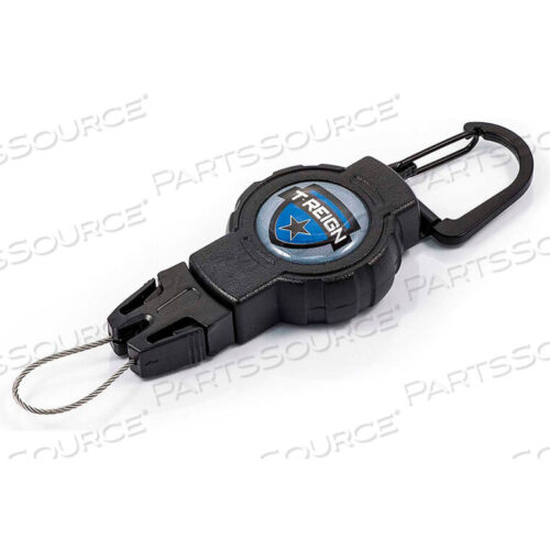 OEM#: 0TRG-311T-REIGN FISHING RETRACTABLE GEAR TETHER - SMALL 24EXTENTION BLACK CARABINER by West Coast Chain Mfg