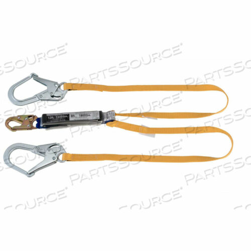 FREE FALL TWINLEG LANYARD, 12L, SNAPHOOK AND REBAR HOOK