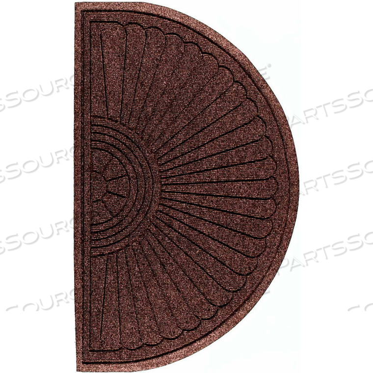 WATERHOG GRAND CLASSIC MAT HALF OVAL 4W X 24L BROWN