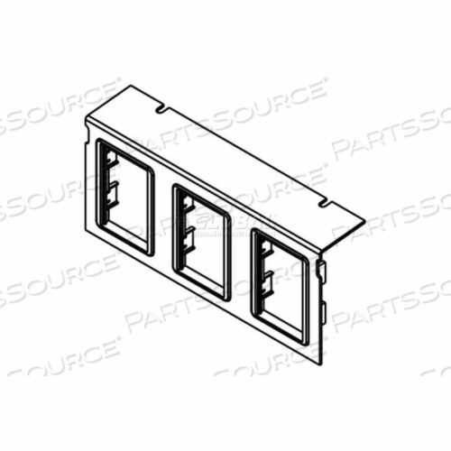 C10105P-3ACT FLOOR BOX AC10105 PLATE W/(3) 6A MINI ADAPTER BEZELS