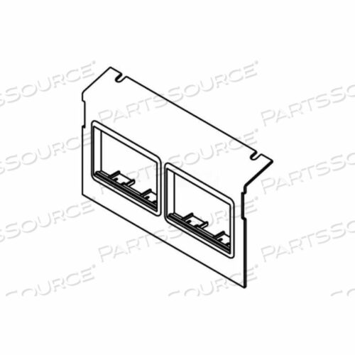 C8004P-2ACT FLOOR BOX AC8104 & AC8840 PLATE W/(2) 6A MINI ADAPTER BEZELS