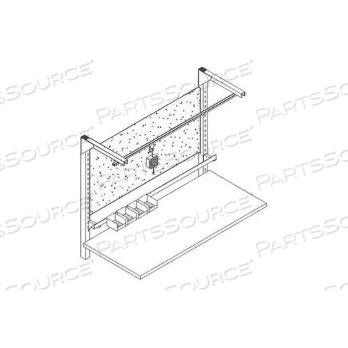 WSI OVERHEAD TOOL TROLLEY, C2 SERIES, HEAVY DUTY, FOR 72 BENCHES, BLACK