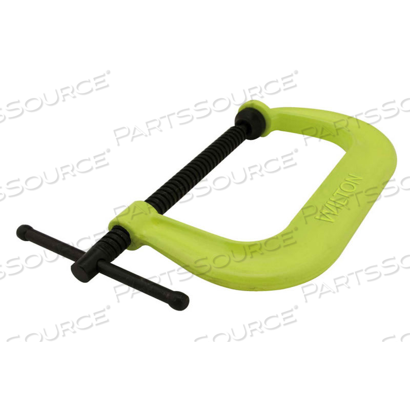 OEM#: 14306WILTON MODEL 410-SF 2-10-1/8 JAW OPENING 6 THROAT DEPTH DROP FORGED HI-VIS C-CLAMP by Wilton/ Walter Meier Manufacturing Americas