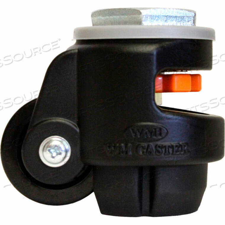OEM#: WMI-80S-BLKROLL & SET LEVELING CASTER 600 LB. CAPACITY - SWIVEL STEM MOUNT by WM Casters