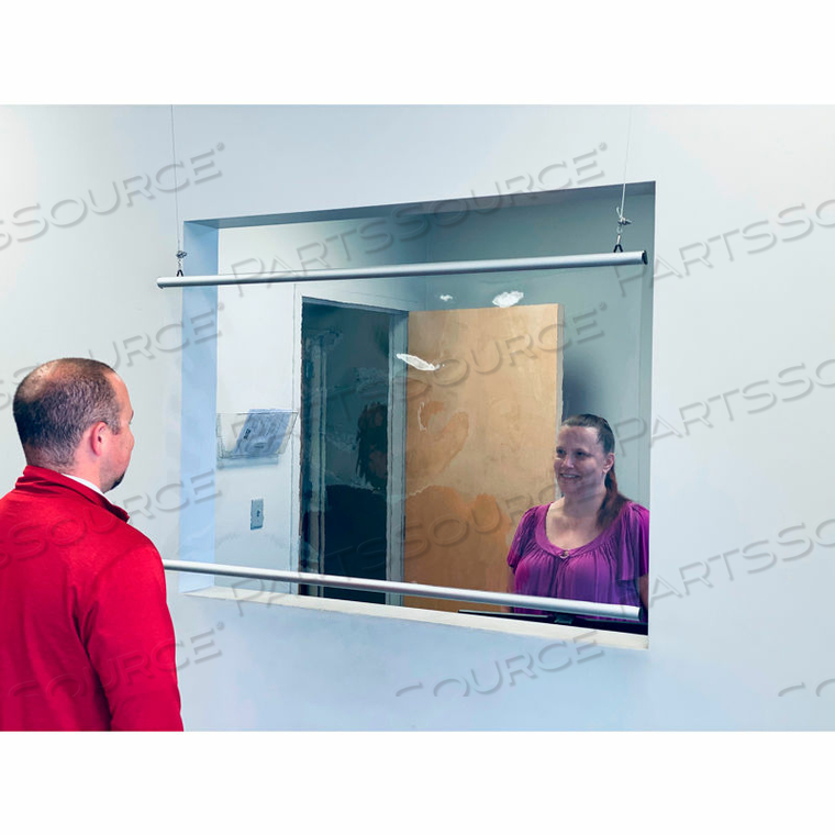 CLEAR-GUARD HANGING SEPARATION SCREEN 48W X 28H - CLEAR