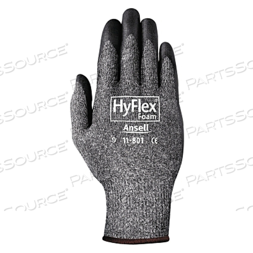 OEM#: 10338211-801 NITRILE FOAM PALM COATED GLOVES, SIZE 7, BLACK/DARK GRAY by Ansell Healthcare