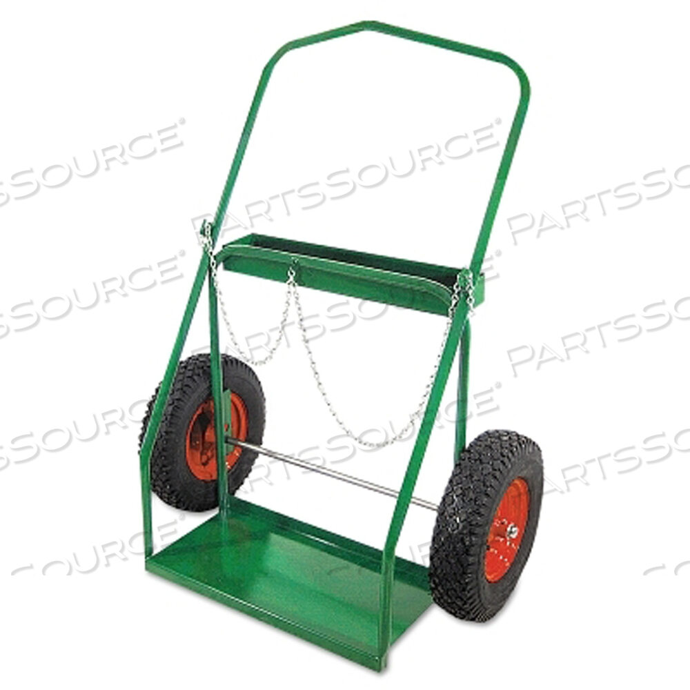 OEM#: 216LOW-RAIL FRAME DUAL-CYLINDER CART, 36 IN OD W X 47 IN H, 16 IN DIA X 4 IN W PNEUMATIC WHEELS, INCL SAFETY CHAIN by Anthony Welded Products