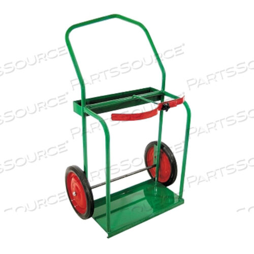 OEM#: 2414HIGH-RAIL FRAME DUAL-CYLINDER CART, 47 IN H X 29 IN W, 14 IN SOLID RUBBER WHEELS by Anthony Welded Products