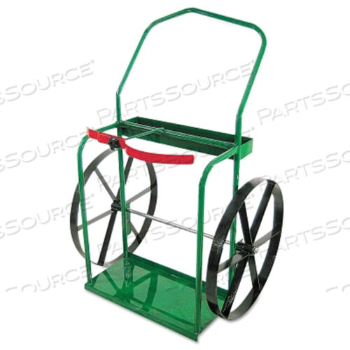 OEM#: 2424HIGH-RAIL FRAME DUAL-CYLINDER CART, 47 IN H X 35 IN W, 24 IN STEEL WHEELS by Anthony Welded Products