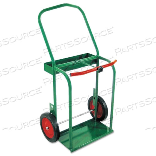 OEM#: 4110HIGH-RAIL FRAME DUAL-CYLINDER CART, 42 IN H X 23 IN W, 10 IN SOLID RUBBER WHEELS by Anthony Welded Products