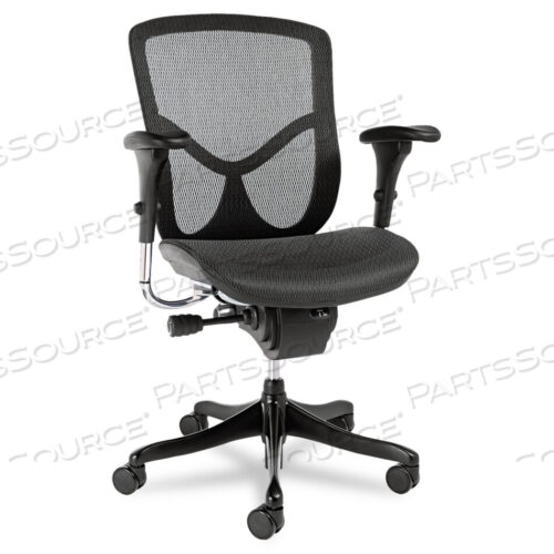 OEM#: ALEEQA42ME10BALERA EQ SERIES ERGONOMIC MULTIFUNCTION MID-BACK MESH CHAIR, SUPPORTS UP TO 250 LB, BLACK by Alera