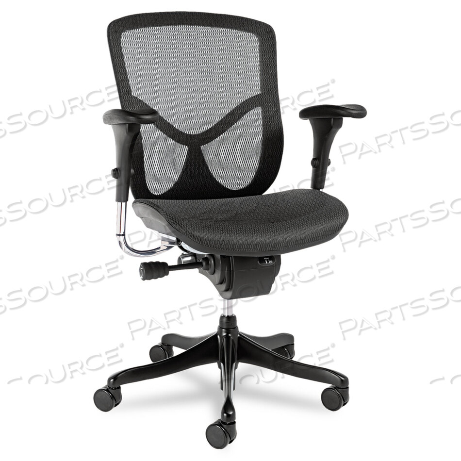 OEM#: ALEEQA42ME10BALERA EQ SERIES ERGONOMIC MULTIFUNCTION MID-BACK MESH CHAIR, SUPPORTS UP TO 250 LB, BLACK by Alera