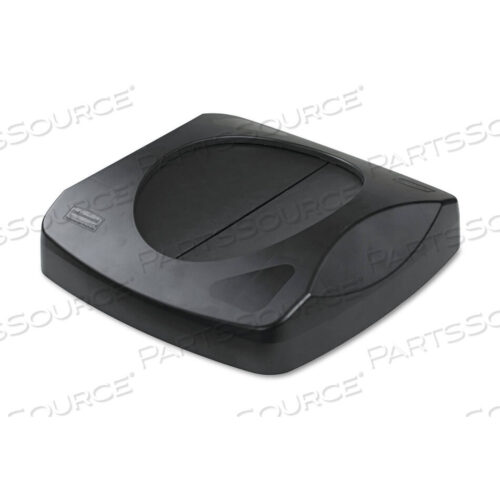 OEM#: FG268988BLASWING TOP LID FOR UNTOUCHABLE RECYCLING CENTER, 16 SQUARE, BLACK by Rubbermaid Medical Division