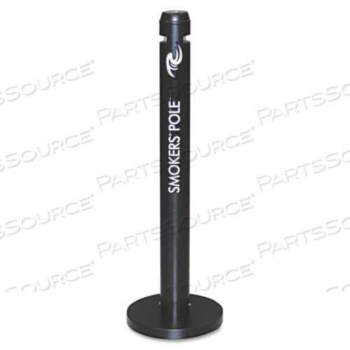 OEM#: FGR1BKSMOKERS POLE, ROUND, STEEL, 0.9 GAL, 4 DIA X 41H, BLACK by Rubbermaid Medical Division