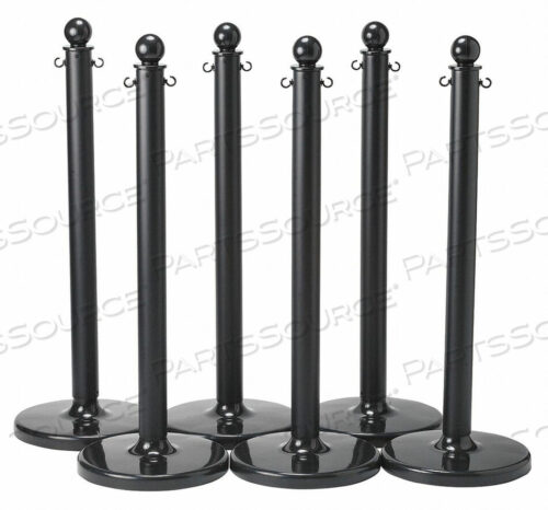 OEM#: 80943BARRIER POST 40 IN H BLACK PK6 by Brady Americas
