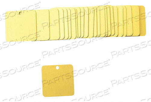 OEM#: 87627BLK TAG 1-1/2 X 1-1/2 IN YEL AL SQ PK25 by Brady Americas