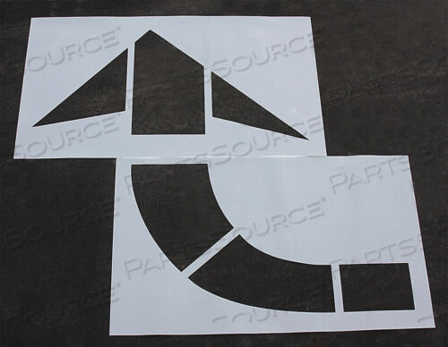 OEM#: STL-108-5010PAVEMENT STENCIL MUTCD CURVED ARROW 1/8 by RAE Products & Chemicals Corp.