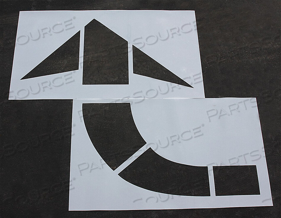 OEM#: STL-108-5010PAVEMENT STENCIL MUTCD CURVED ARROW 1/8 by RAE Products & Chemicals Corp.