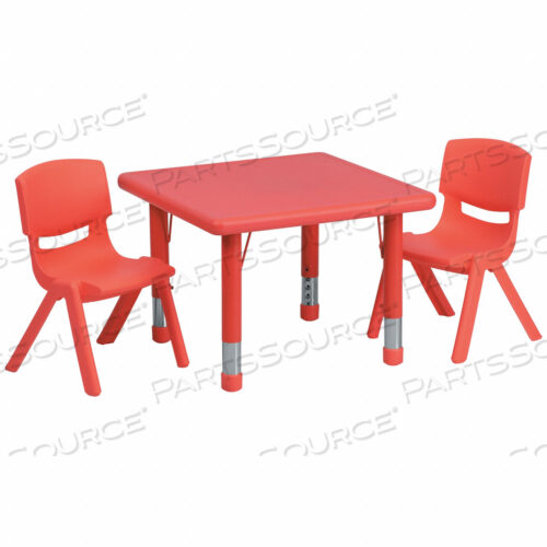 ACTIVITY TABLE SET SQUARE RED 2 CHRS 24