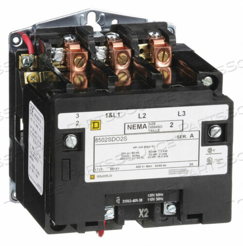 OEM#: 8502SDO2V02SNEMA MAGNETIC CONTACTOR 45A 120VAC NEMA2 by Square D