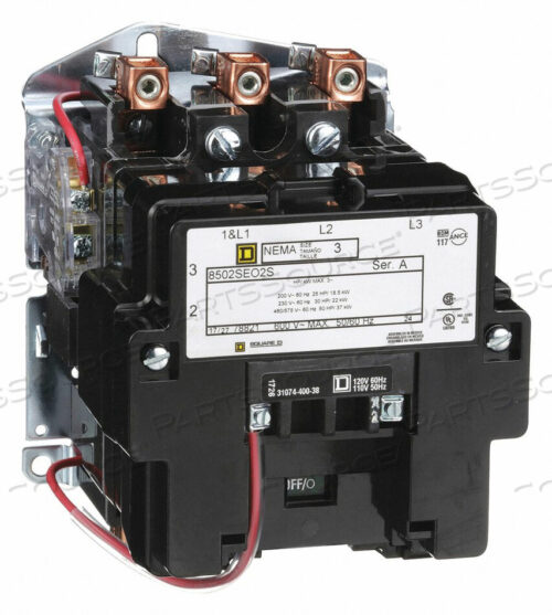 OEM#: 8502SEO2V02SNEMA MAGNETIC CONTACTOR 90A 120VAC NEMA3 by Square D