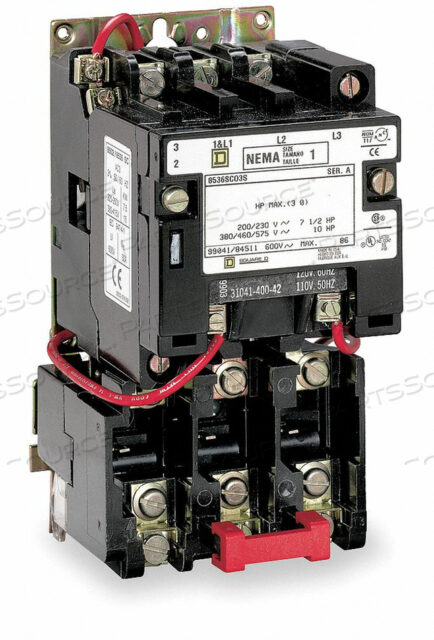OEM#: 8536SCO2V03H5140 MOTOR STARTER NON REV NEMA SZ1 240VAC by Square D