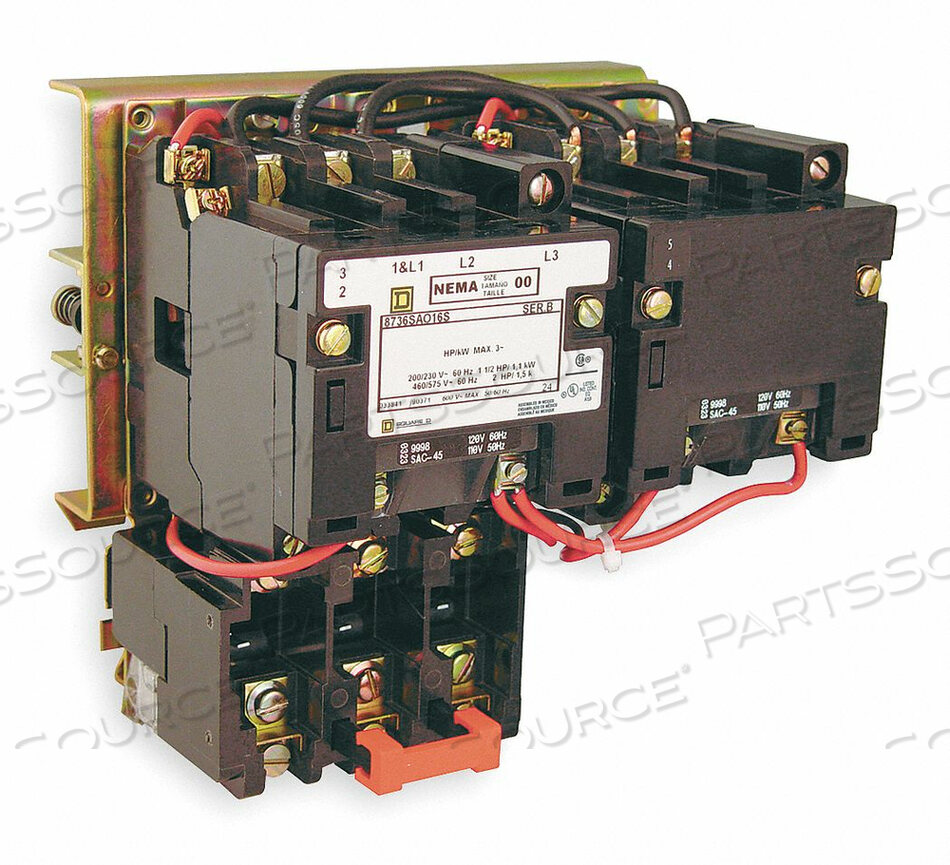 OEM#: 8736SDO2V02SH5166 MAGNETIC MOTOR STARTER NEMA 120V 3P 45A by Square D