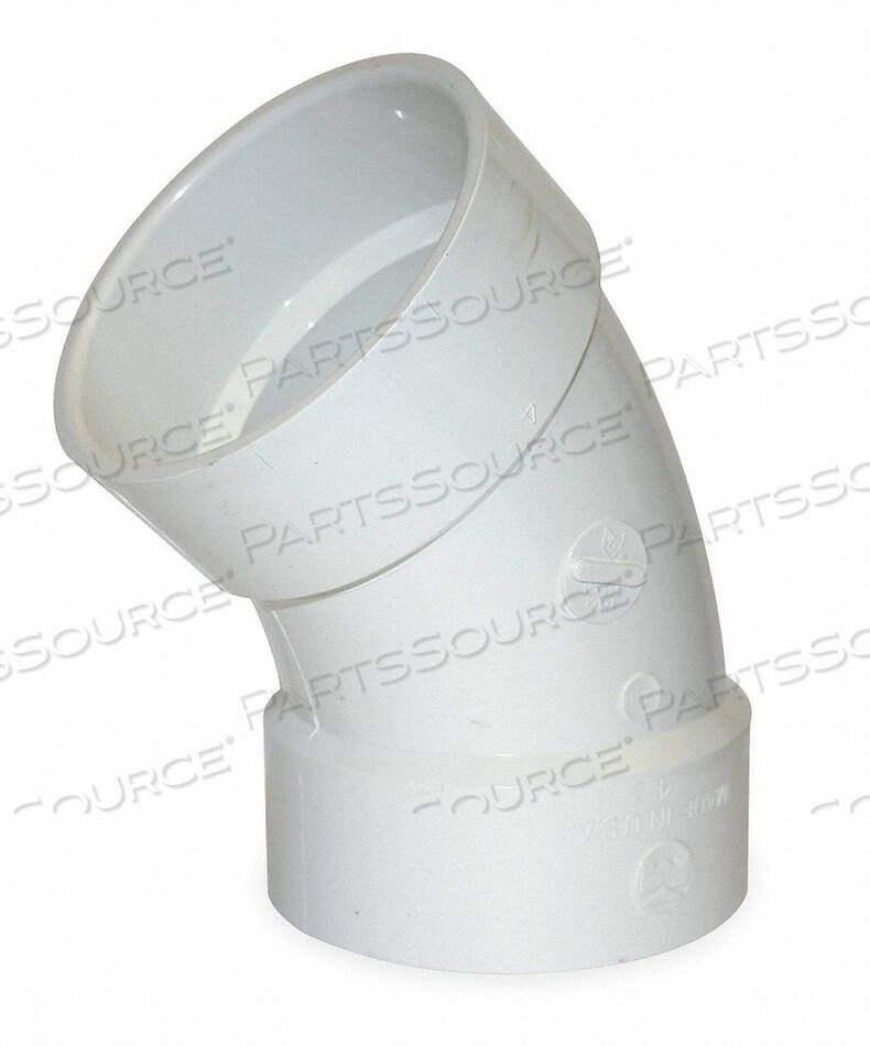 OEM#: 1WKV9ELBOW 45 DEG PVC 6 IN 140 DEG F by Charlotte Pipe And Foundry Co.