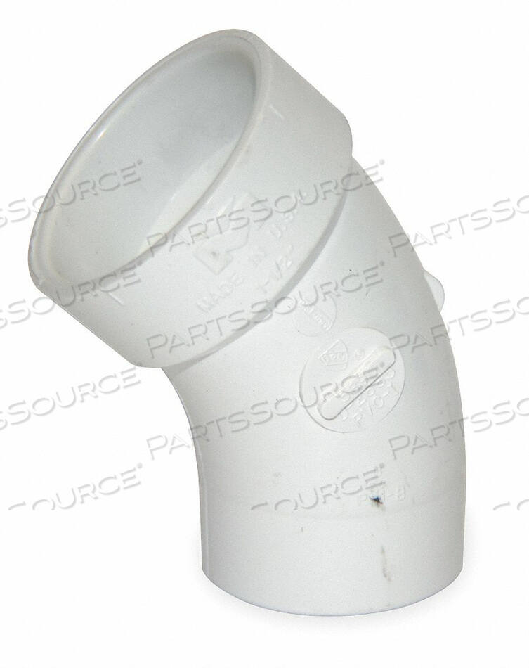 OEM#: 1WKD2STREET ELBOW 45 DEG 2 IN HUBXSPIGOT PVC by Charlotte Pipe And Foundry Co.