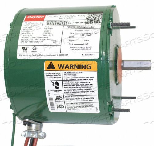OEM#: 1YBA2BGAGRICULTURAL FAN MOTOR TEAO 1625 RPM by DAYTON ELECTRIC MANUFACTURING CO