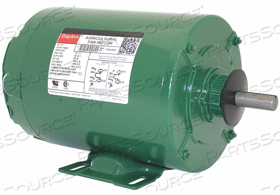 OEM#: 1YBU8BGAGRICULTURAL FAN MOTOR TEAO 1725 RPM by DAYTON ELECTRIC MANUFACTURING CO