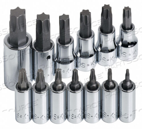 OEM#: 84213SOCKET BIT SET 1/4 3/8 1/2 DR 13 PIEC by SK Professional Tools