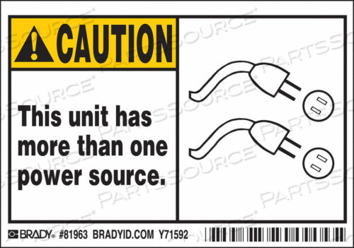 OEM#: 81963MACHINE/EQUIPMENT LABL 3-1/2INHX5INW PK5 by Brady Americas