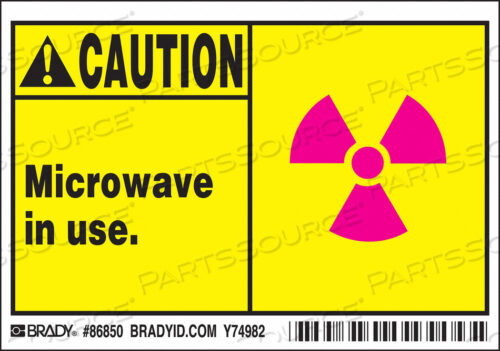 OEM#: 86850MACHINE/EQUIPMENT LABL 3-1/2INHX5INW PK5 by Brady Americas