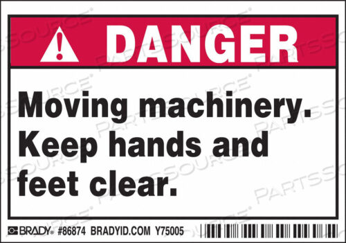 OEM#: 86874MACHINE/EQUIPMENT LABL 3-1/2INHX5INW PK5 by Brady Americas