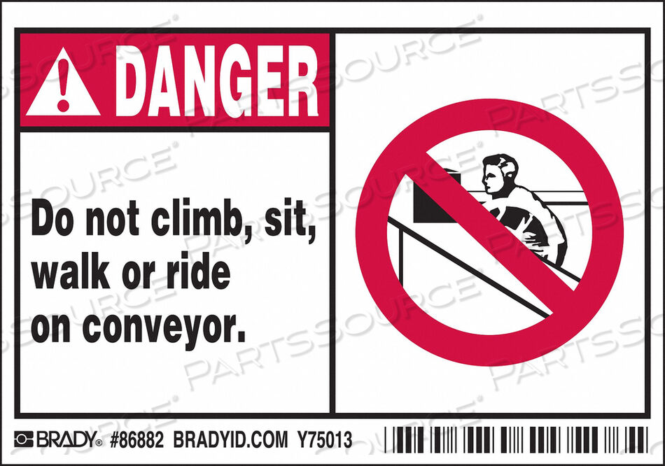 OEM#: 86882MACHINE/EQUIPMENT LABL 3-1/2INHX5INW PK5 by Brady Americas