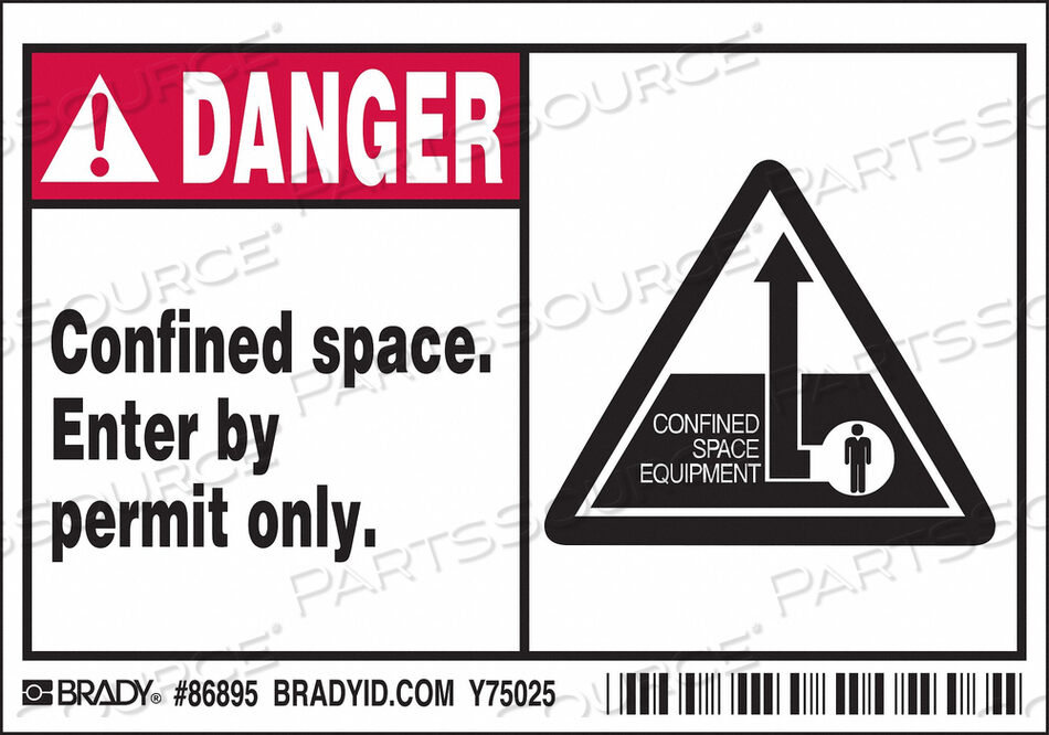 OEM#: 86895MACHINE/EQUIPMENT LABL 3-1/2INHX5INW PK5 by Brady Americas