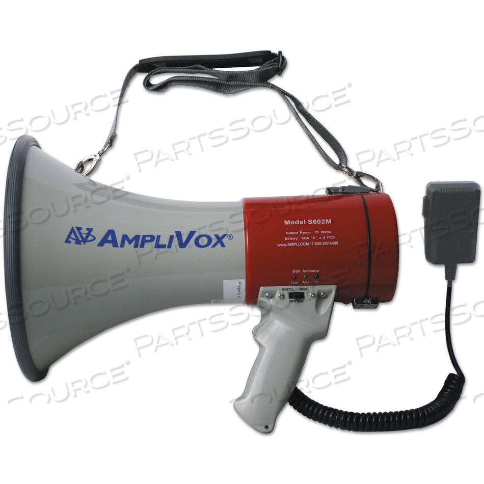 MITYMEG PIEZO DYNAMIC MEGAPHONE WITH COILED MICROPHONE, 25 W
