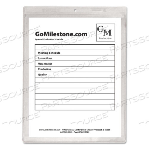OEM#: 80912CLEAR VINYL SHOP TICKET HOLDERS, BOTH SIDES CLEAR, 50 SHEETS, 9 X 12, 50/BOX by C-Line