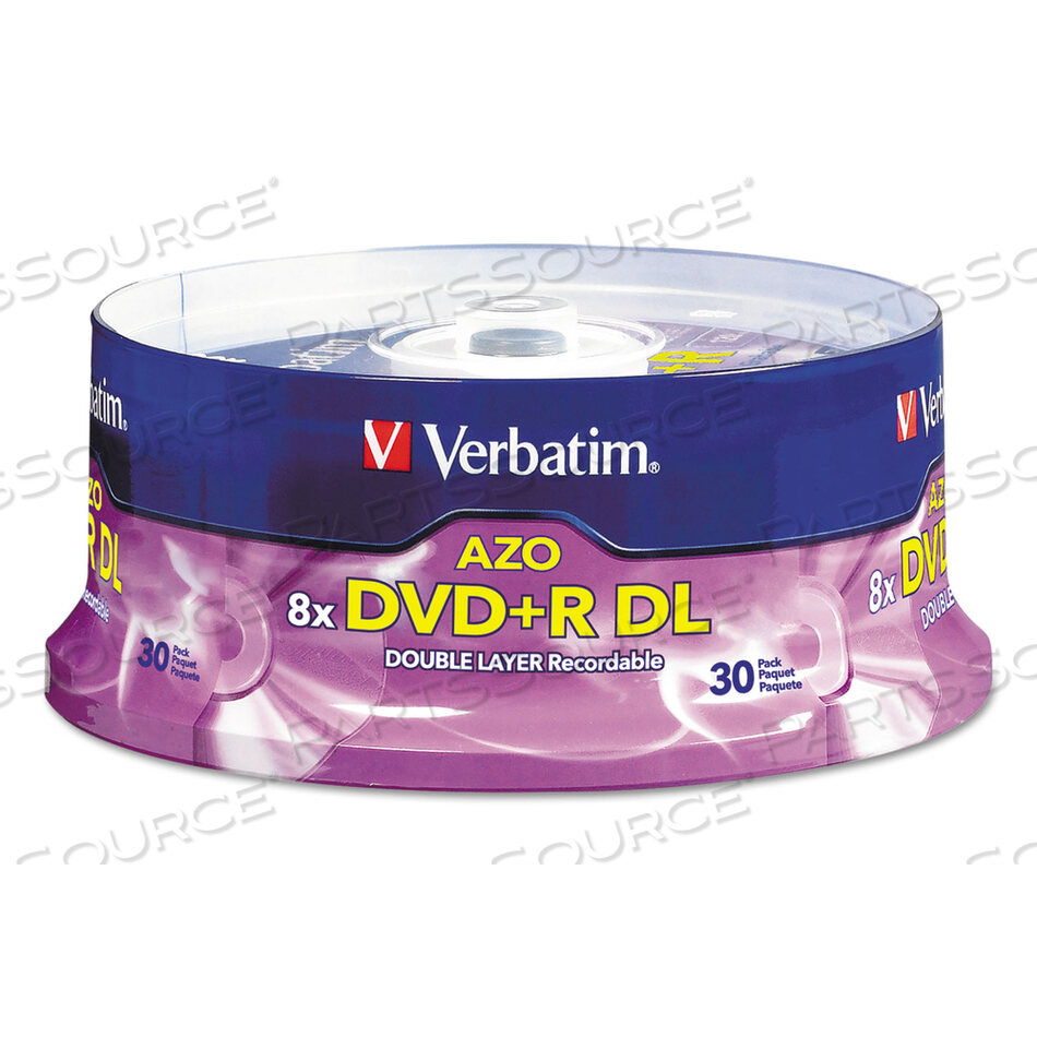 OEM#: 96542DVD+R DUAL LAYER RECORDABLE DISC, 8.5 GB, 8X, SPINDLE, SILVER, 30/PACK by Verbatim